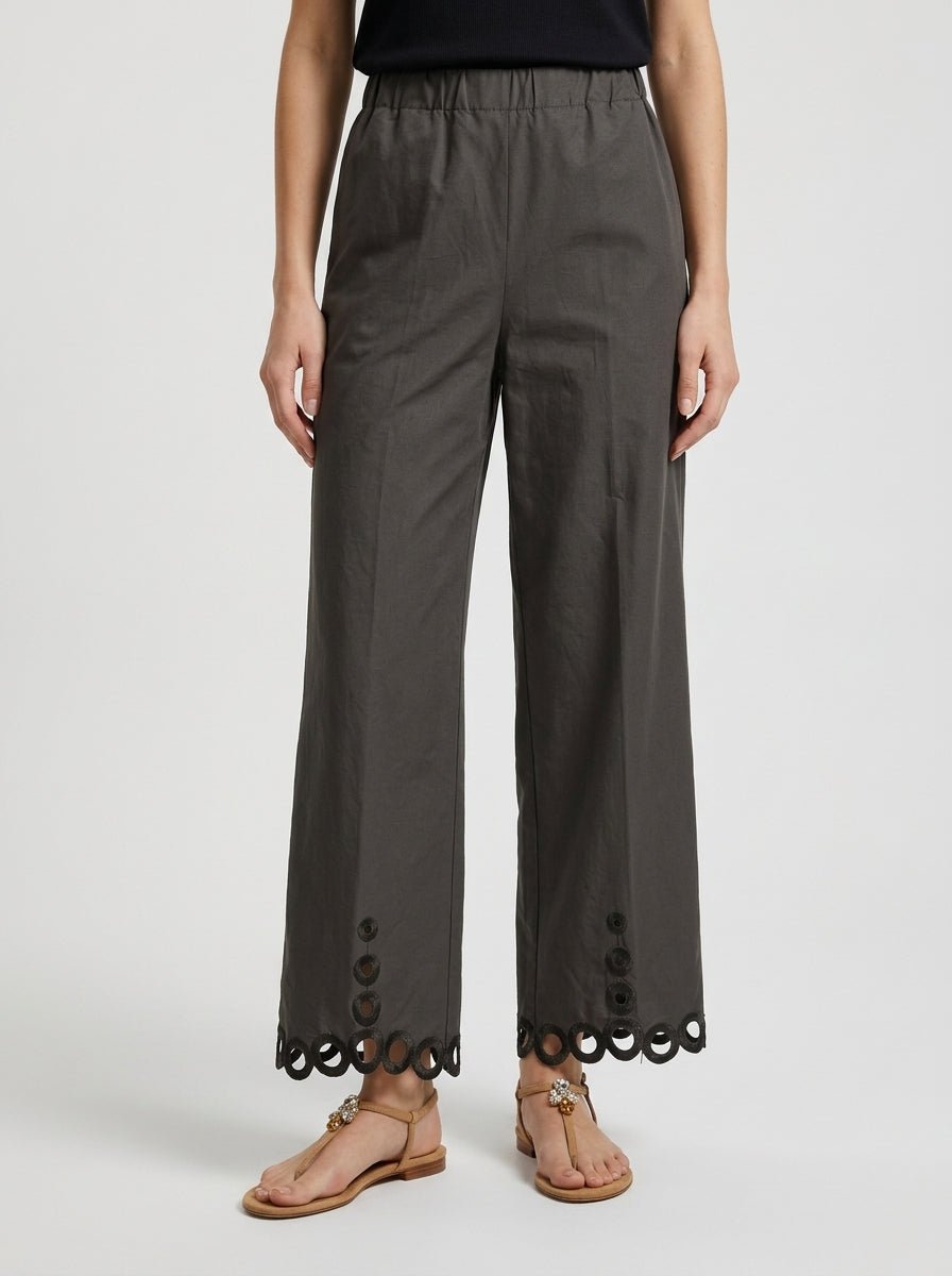 Pantalón Whyci Milano Ancho Calado Marrón