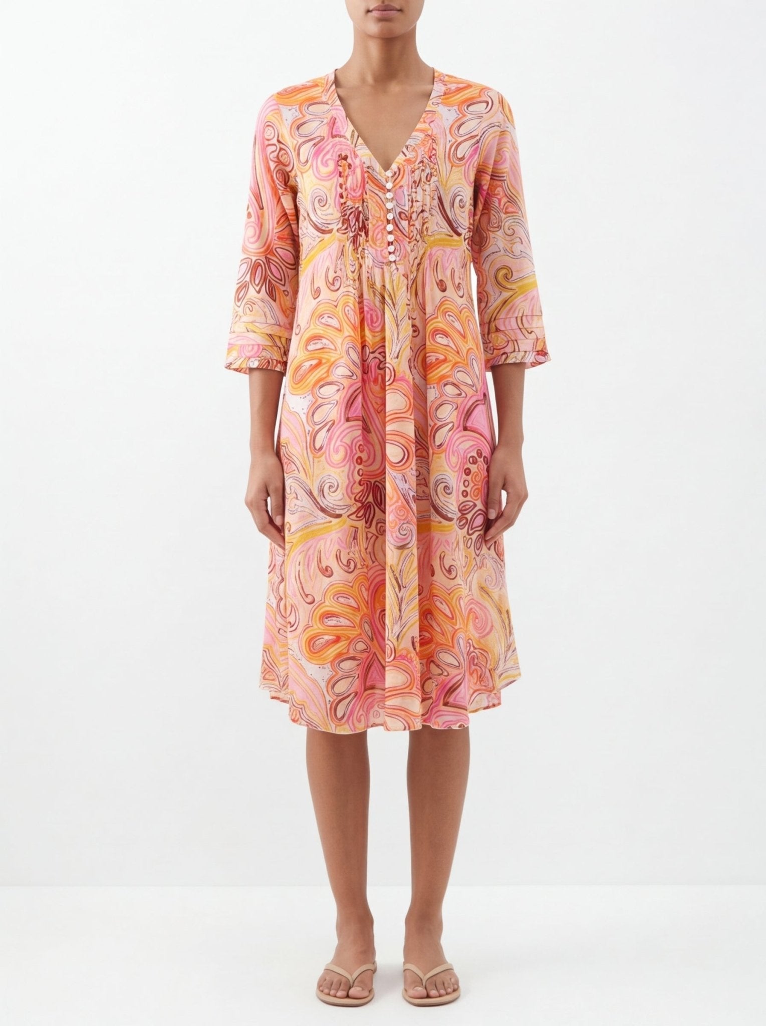 Vestido One Season Middy Poppy Muscat Espiral Rosa