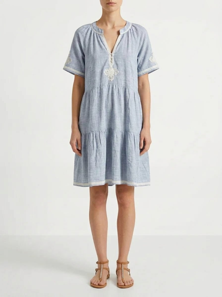 Vestido Rose And Rose Flora Azul