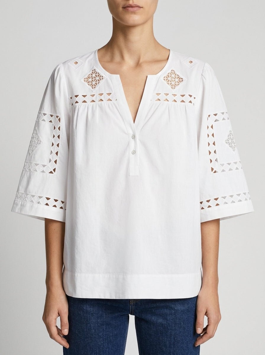 Blusa Rose And Rose Petunia Blanca