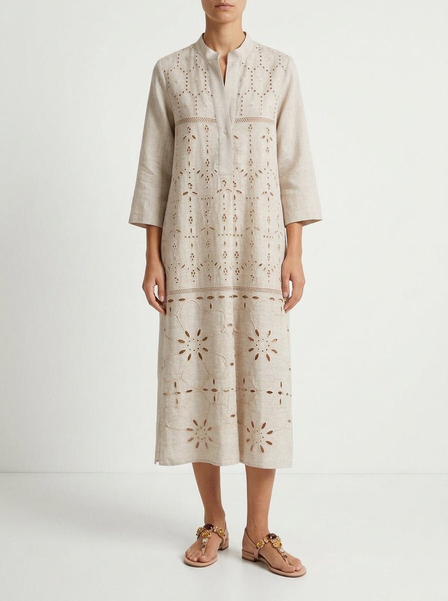 Vestido Whyci Milano Troquelado Arena