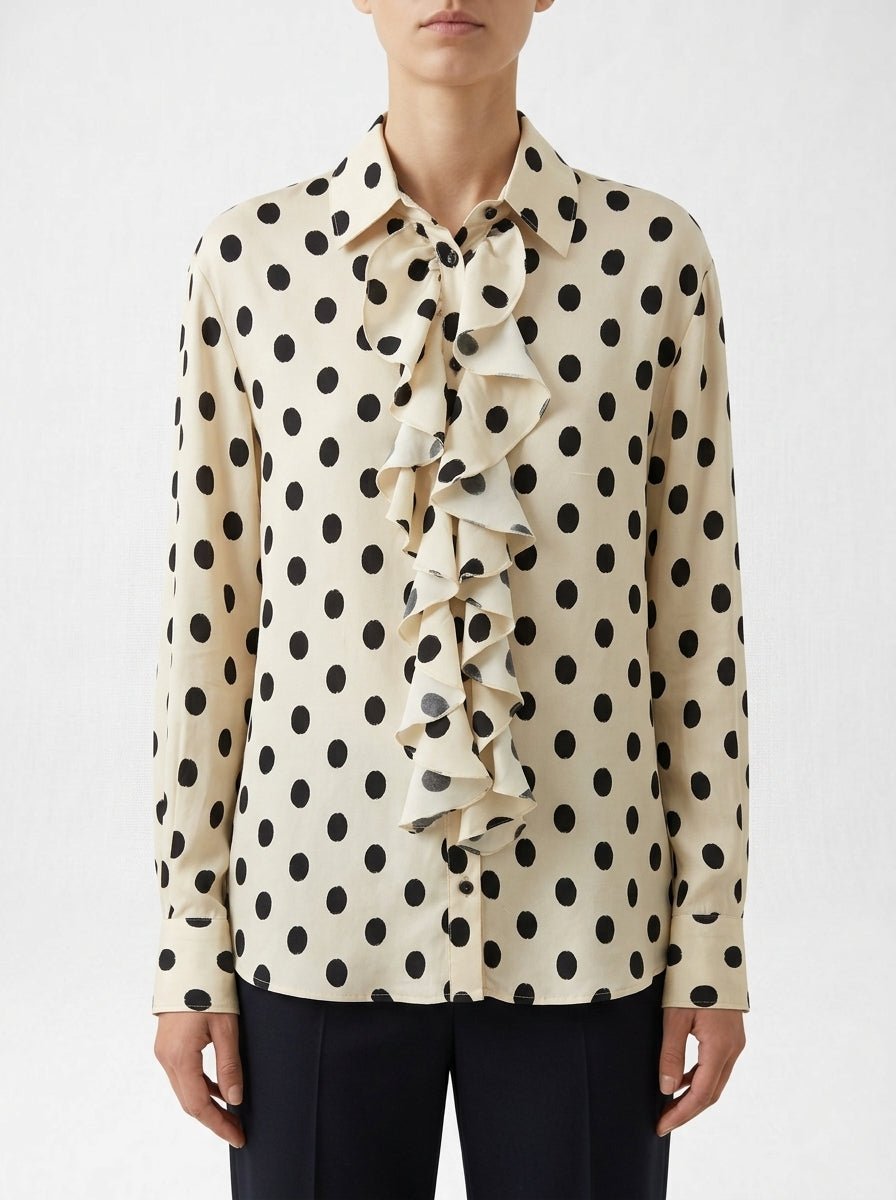 Camisa Diega Cianta Motas Crudo