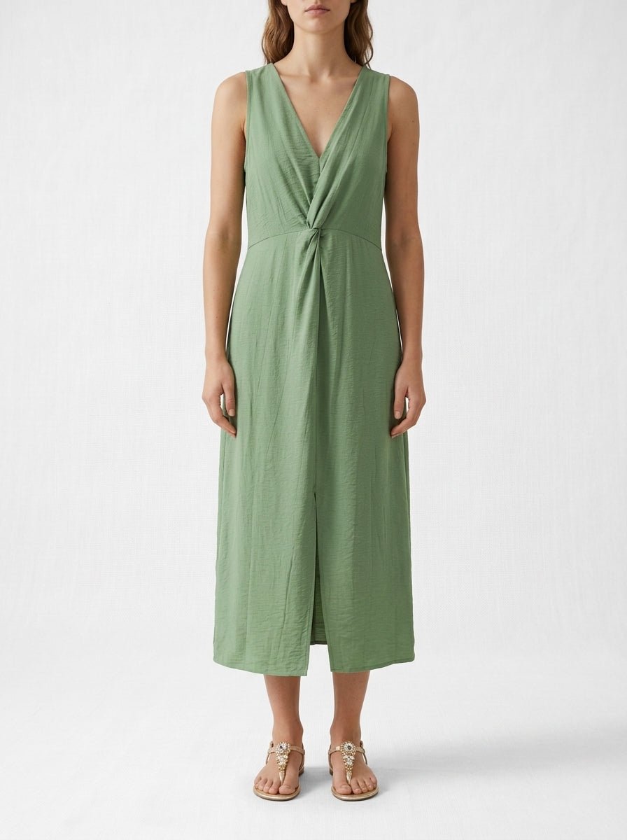 Vestido Andam Tirantes Nudo Verde Menta