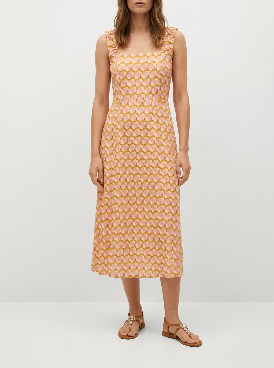 Vestido GoodMatch Estampado Circulos Rosa