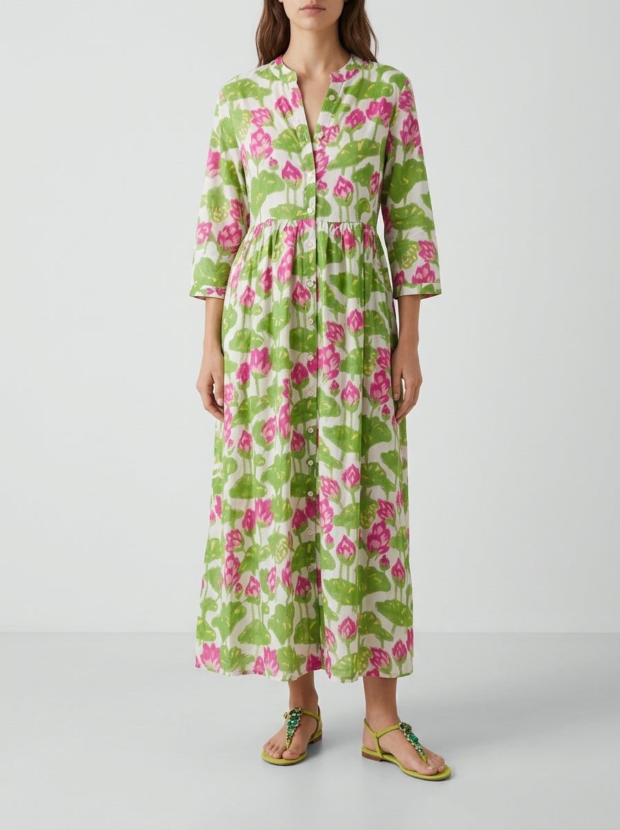 Vestido Xiwikj Flores Rosa