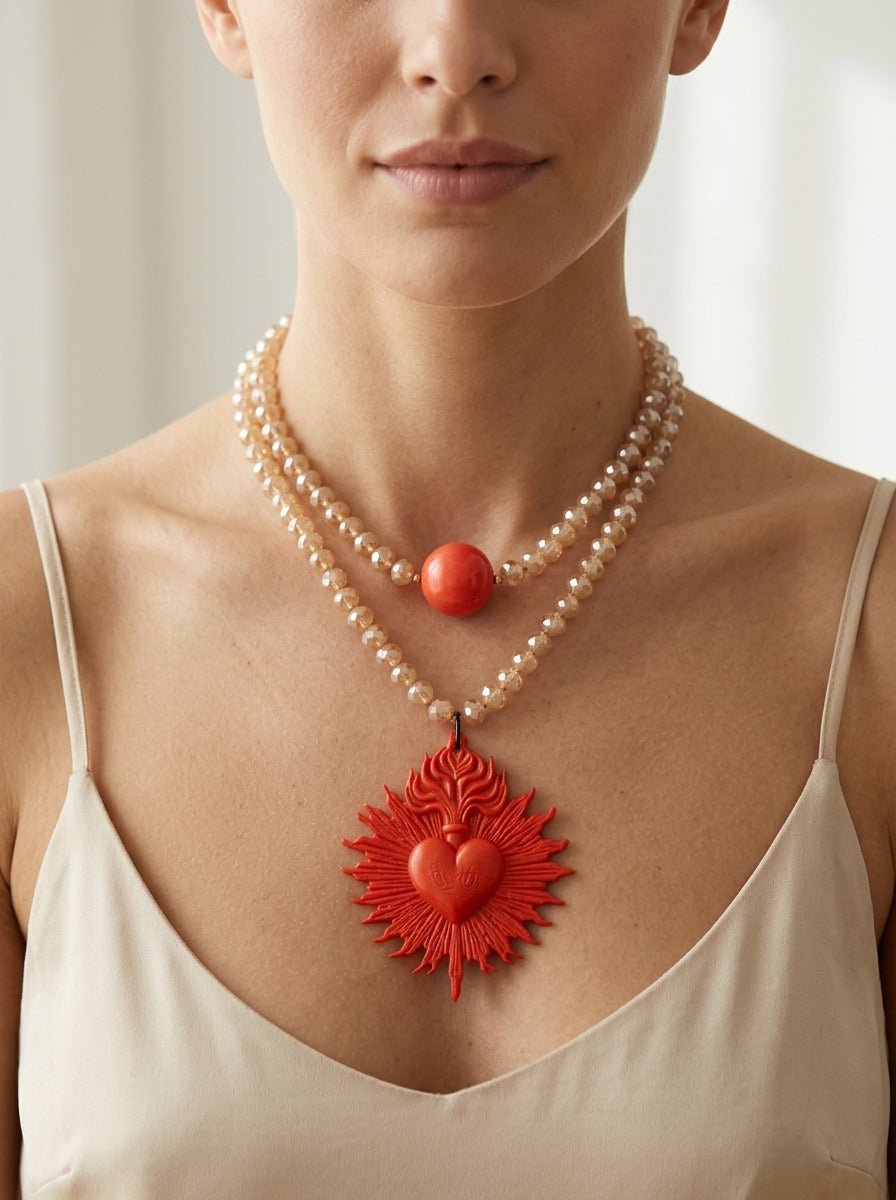 Collana Fabrizio Marcantelli Corallo Sacro Cuore