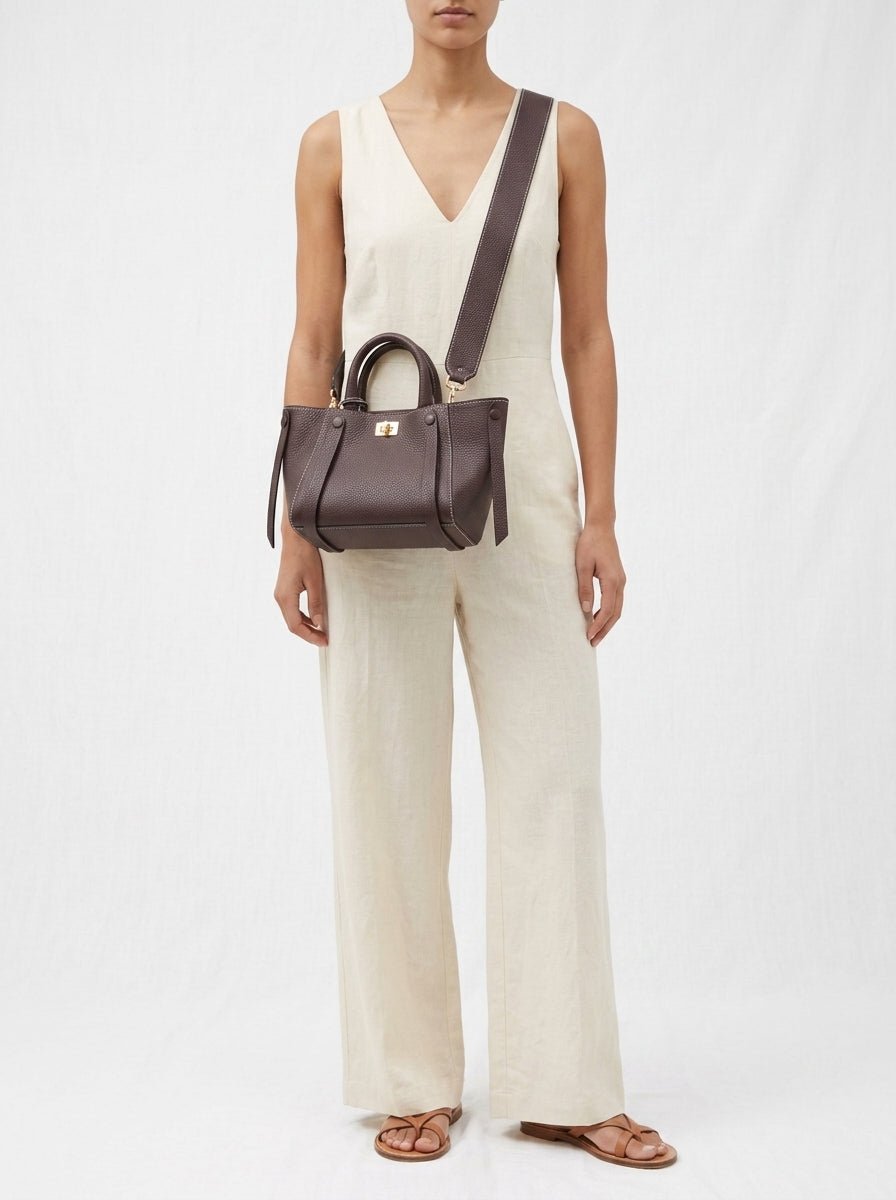 Bolso Lorena Antoniazzi Mini Capazzo Marron