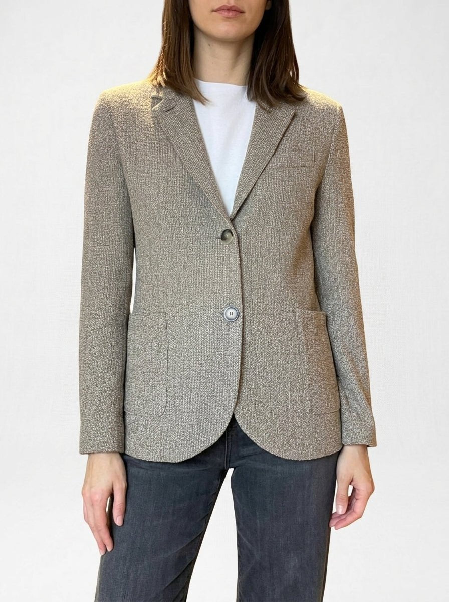 Harris Wharf London Frize Bicolor Taupe Blazer