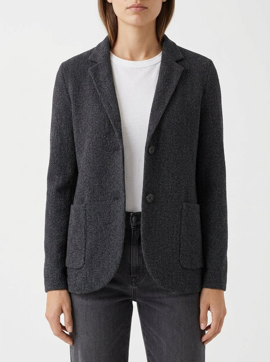 Harris Wharf London Frize Two-Tone Gray Blazer