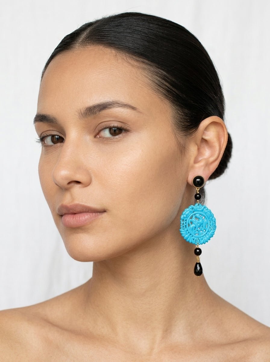 Pendientes Fabrizio Marcantelli Mandala Pequeño Celeste
