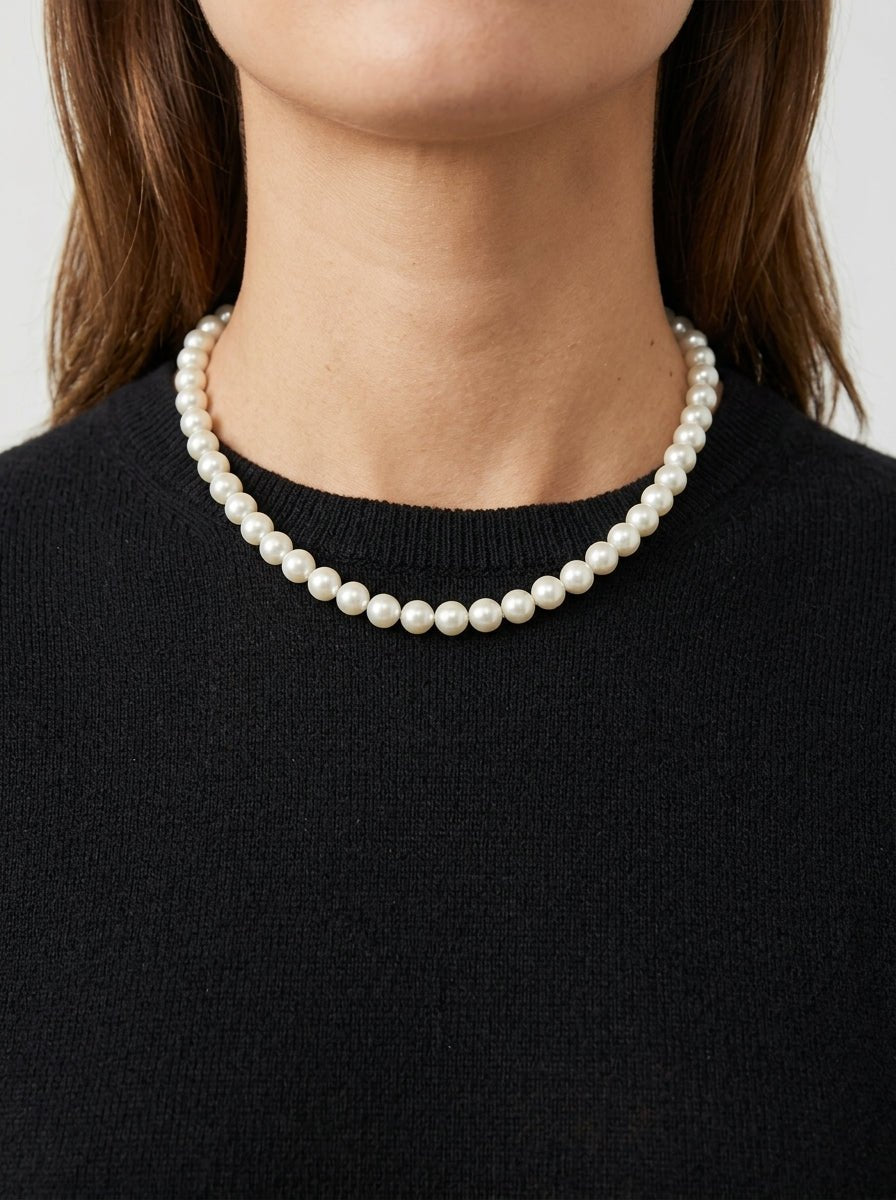 Collana Corta Di Perle Fabrizio Marcantelli