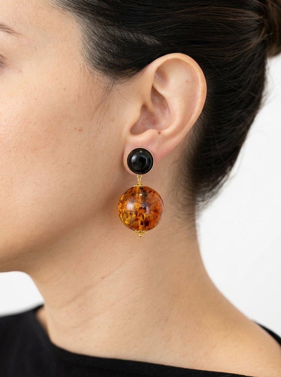Orecchini Fabrizio Marcantelli Sfera Miele