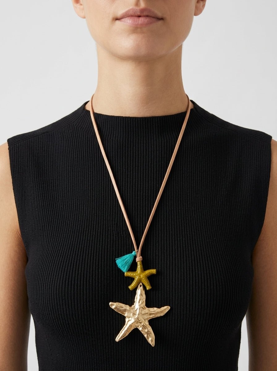 Collar di stelle di senape lunghe