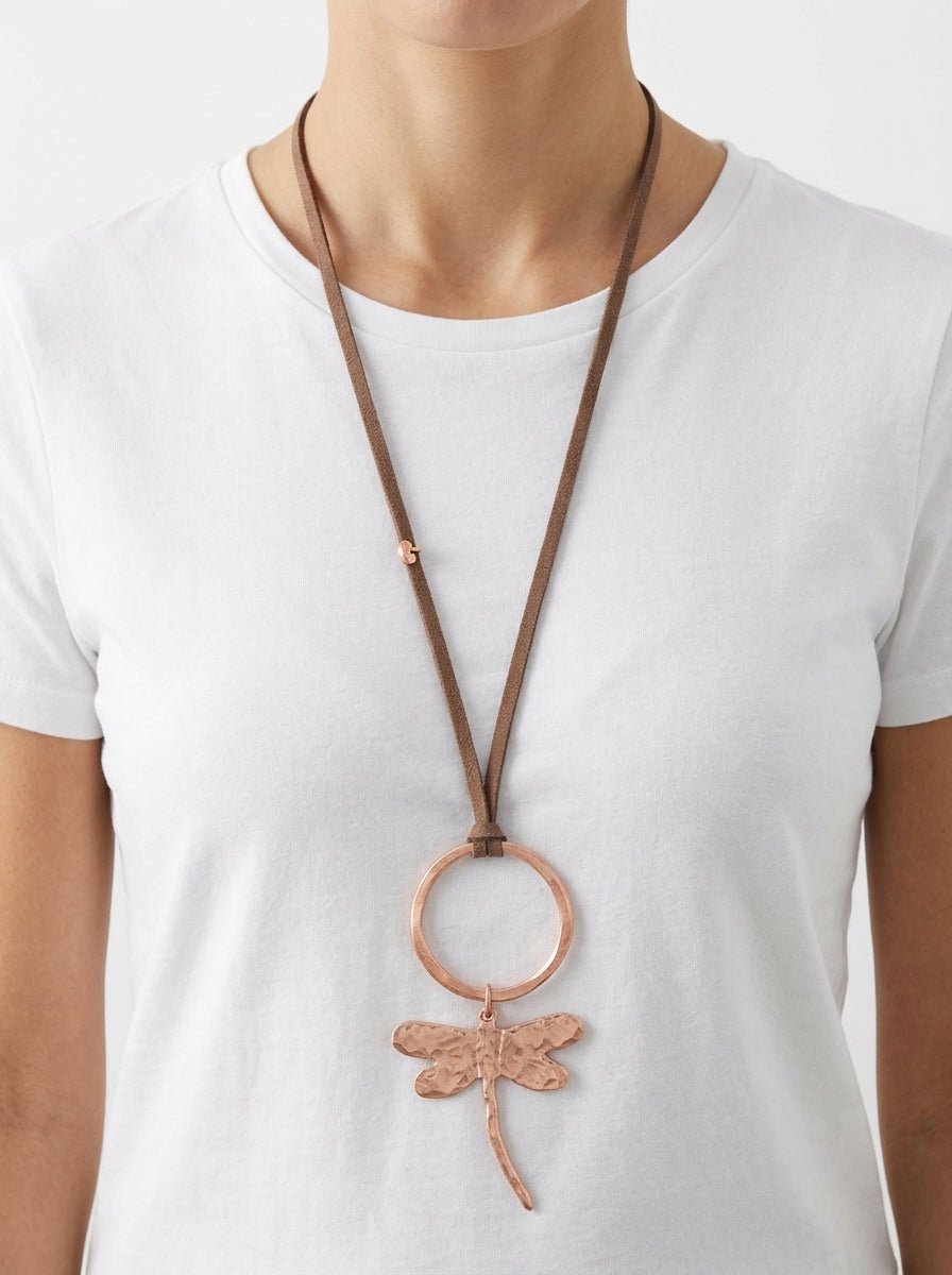 Collar Libelula Bronce Topo