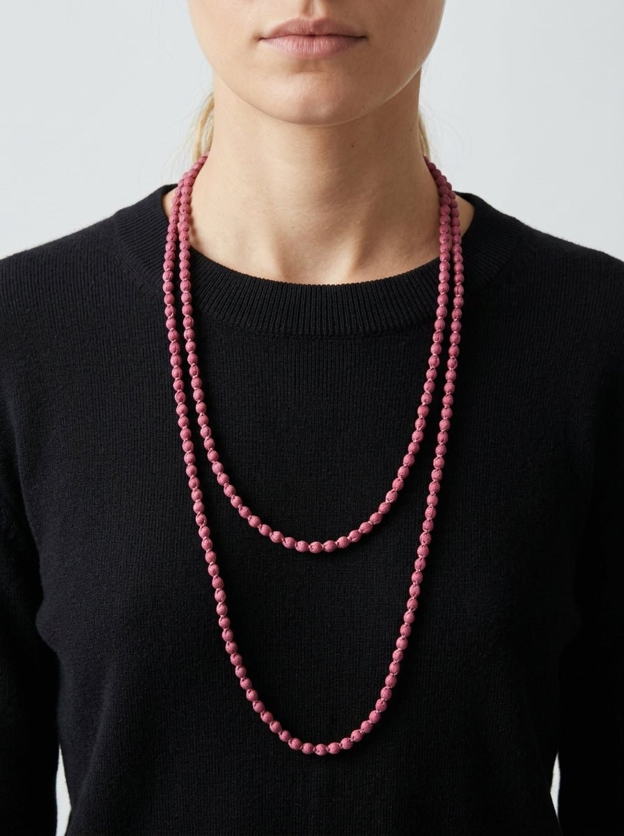 Collana Il Baco Da Seta Bolitas Buganvilla