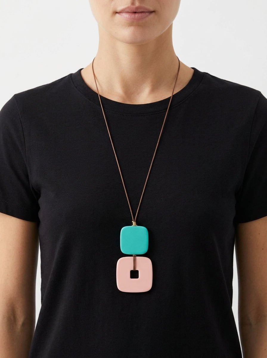 Collar Il Baco Da Seta Cuentas Rosa