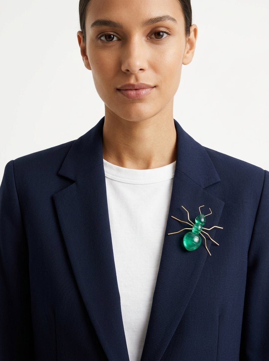 Broche Il Baco Da Seta Hormiga Verde