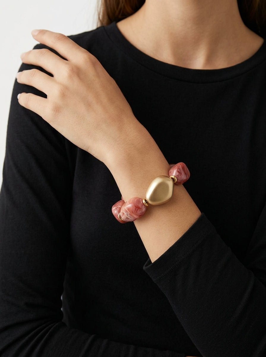 Pulsera Il Baco Da Seta Cuentas Rosa