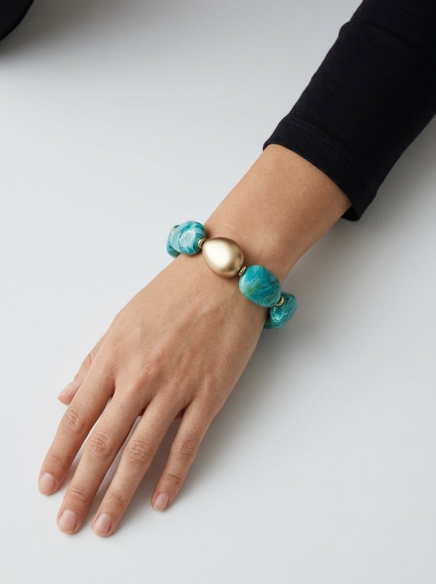 Pulsera Il Baco Da Seta Cuentas Turquesa