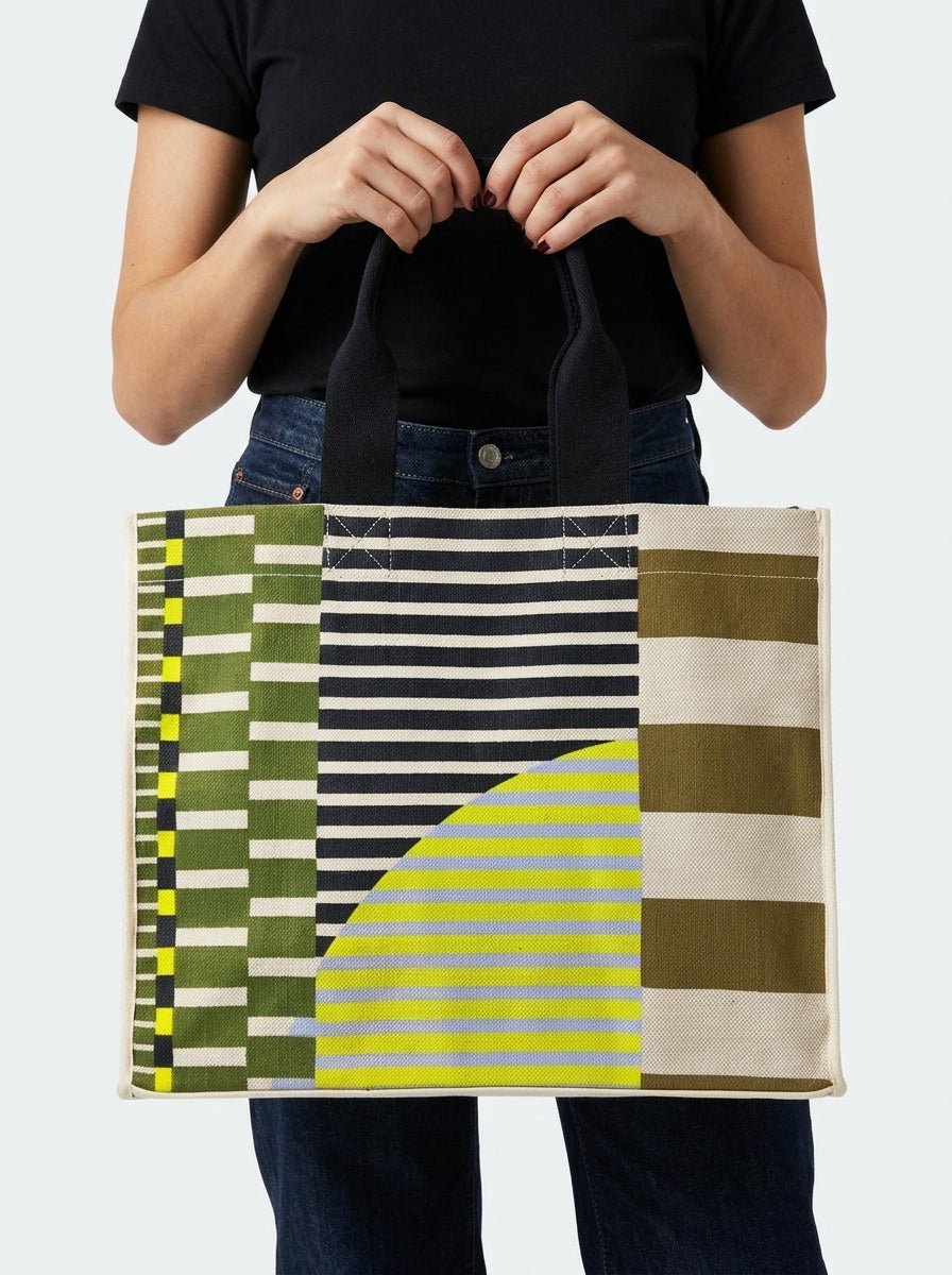 Striped Jute Mapoésie Bag