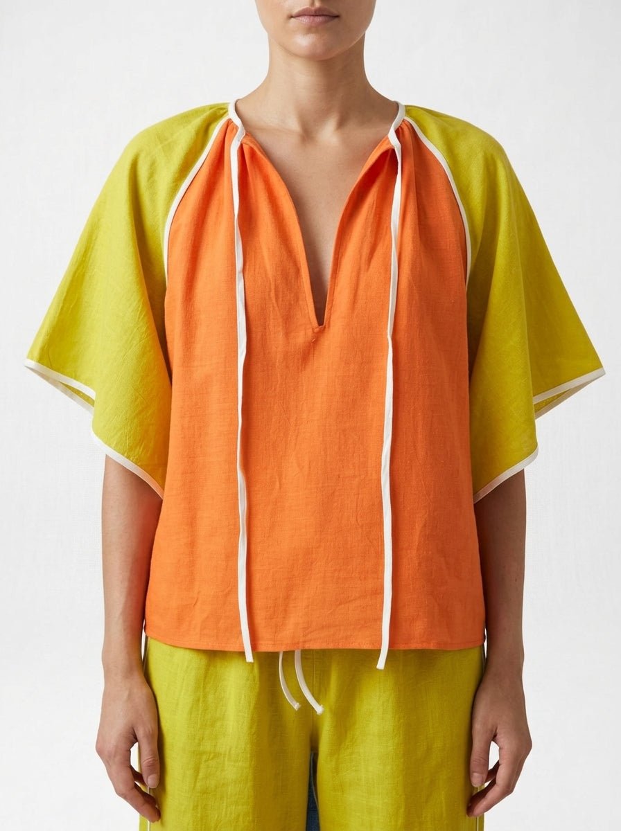 Blusa Mapoésie con fiocchi bicolore
