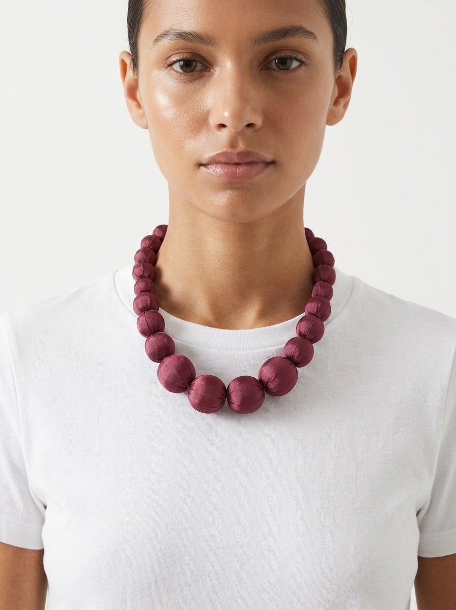 Collar Il Baco Da Seta Lonh Malva