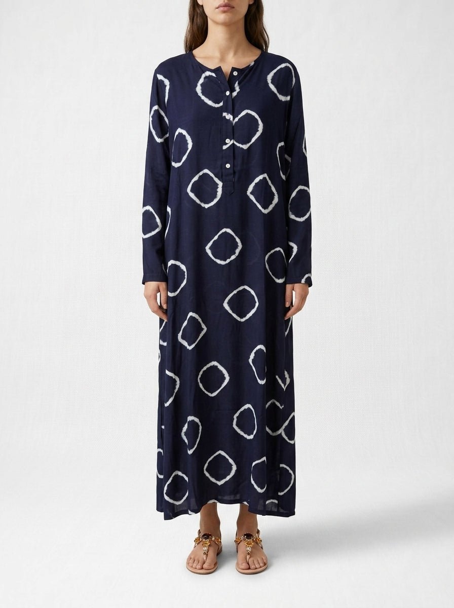 Vestido One Season Llew Maxi Atlas Marino
