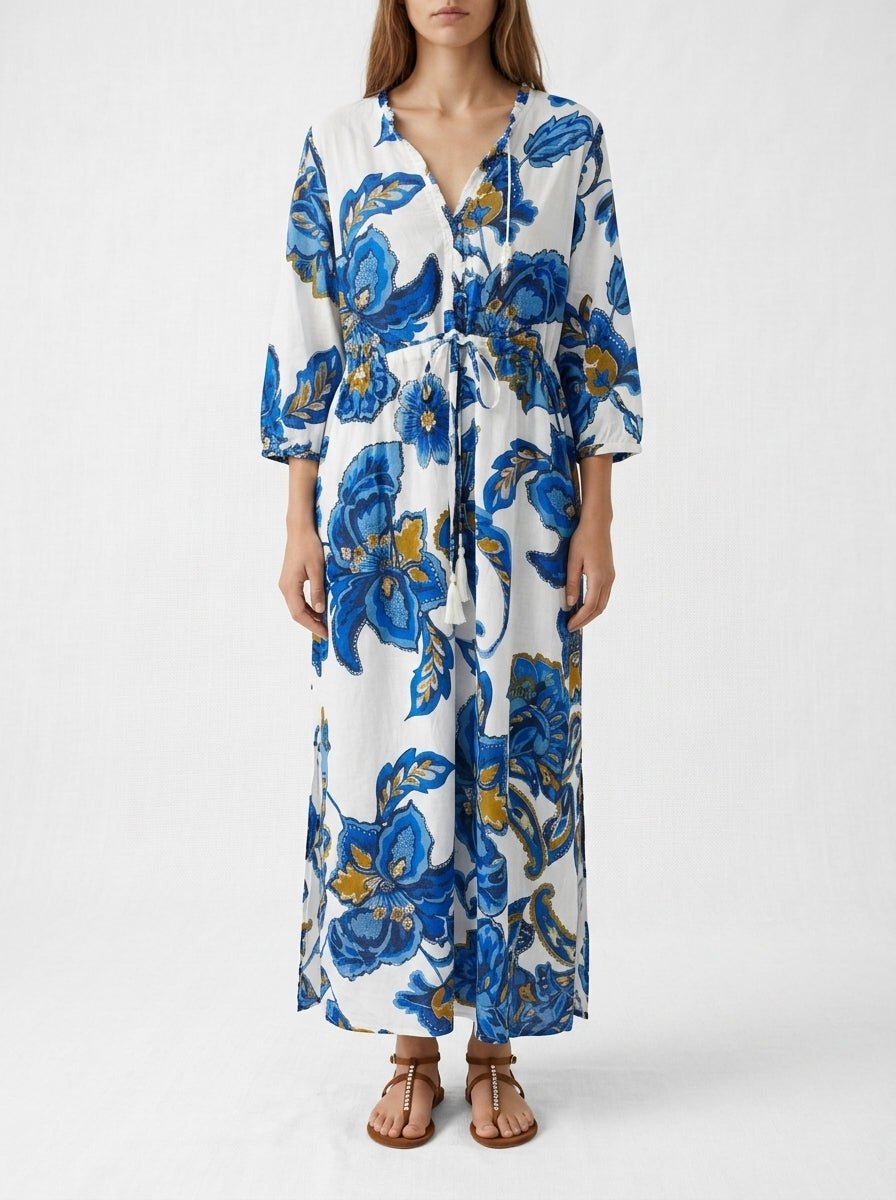 Vestido One Season Bryon Broome Azul Flores