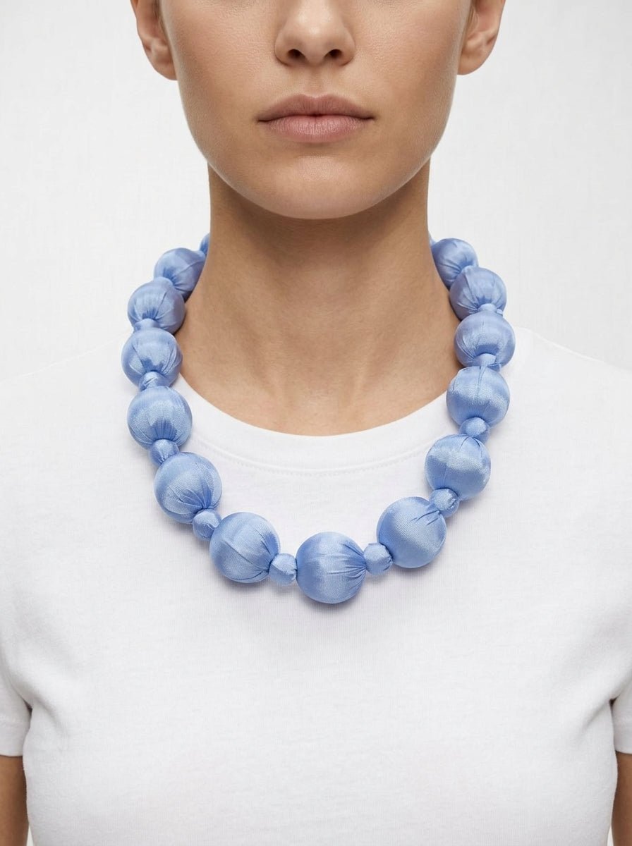 Collar Il Baco Da Seta Linh Azul Claro