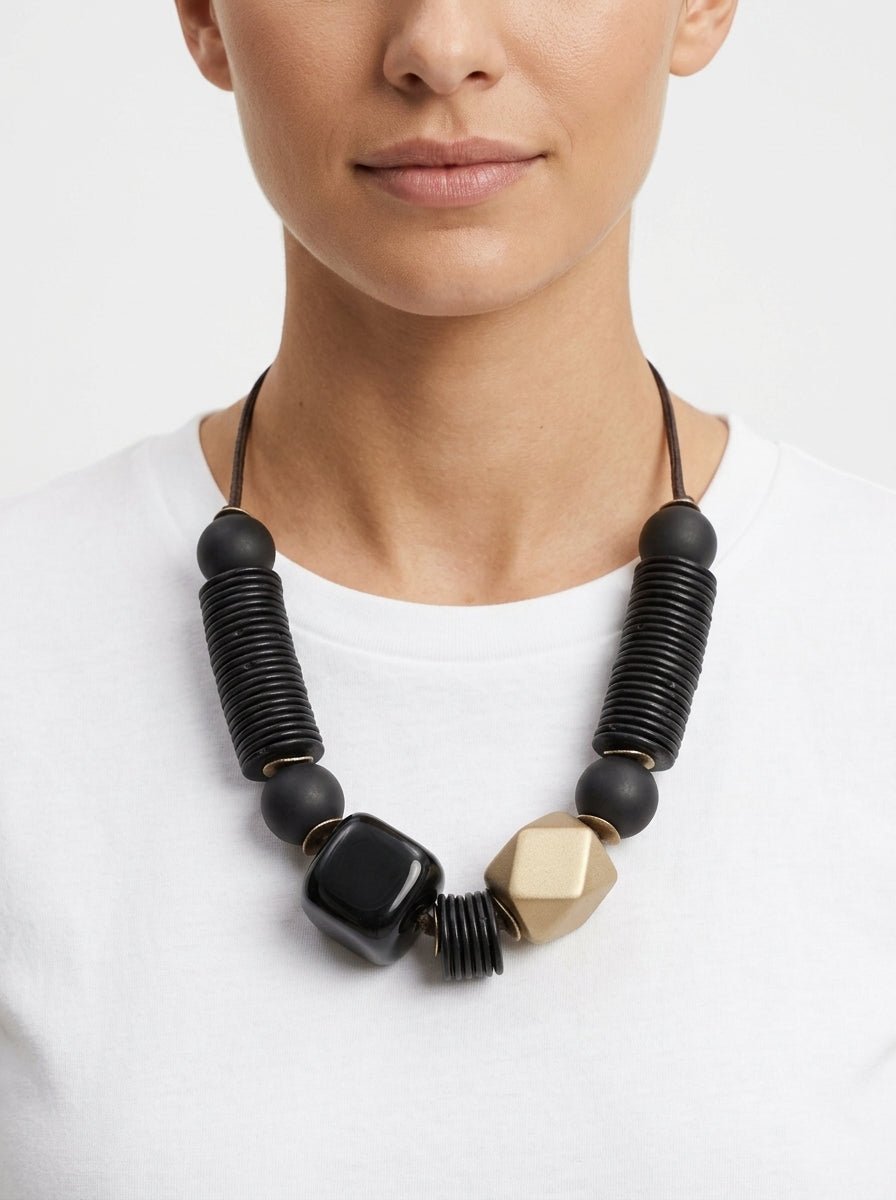 Collana Il Baco Da Seta Perline nere