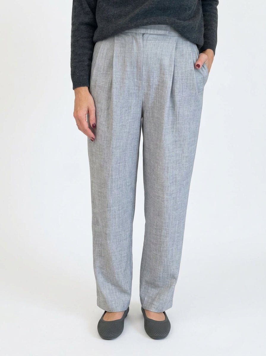 Pantalon Byu avec pinces gris clair