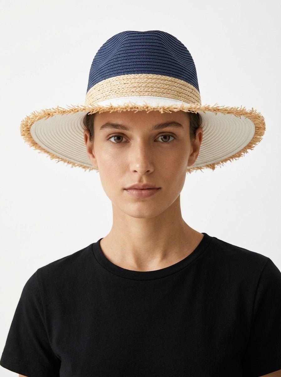 cappello Il Baco Da Seta Rafia bicolore