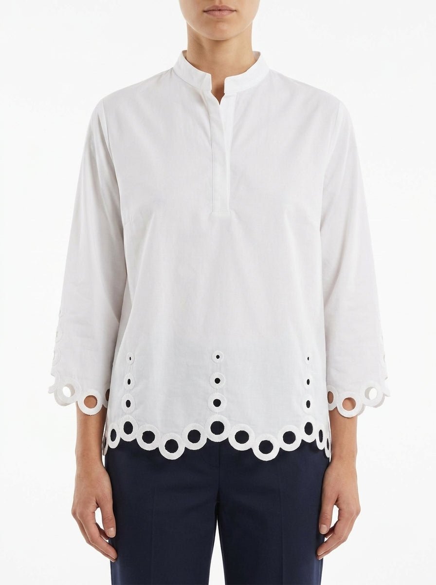 Whyci Milano Mao Openwork Blouse
