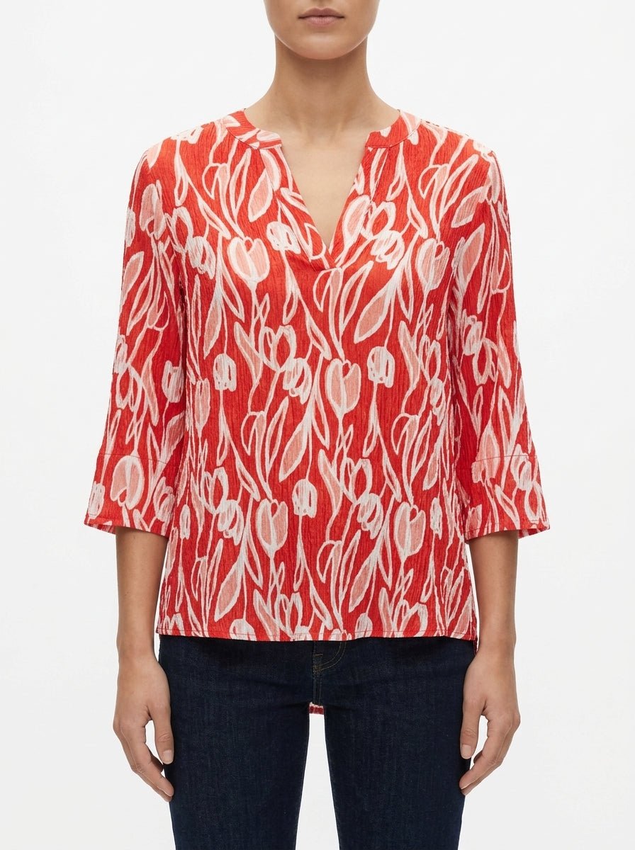 Whyci Milano Bambula Tulip Print Blouse