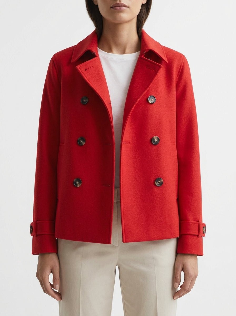 Chaqueta Harris Wharf London Trench Lana Roja