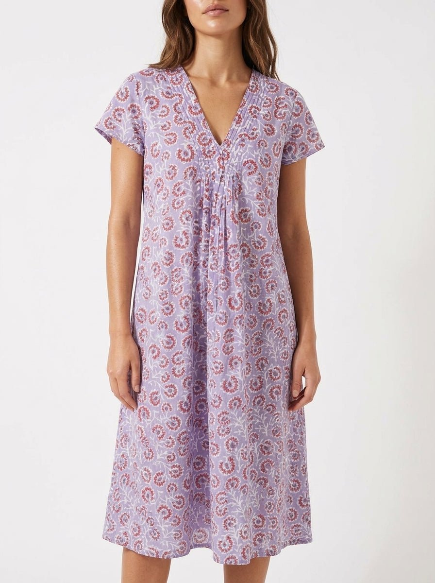 Zen Ethic Iris Long Eze Lilac Dress