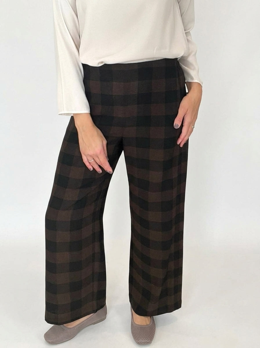 Pantalon large à carreaux Agoefil