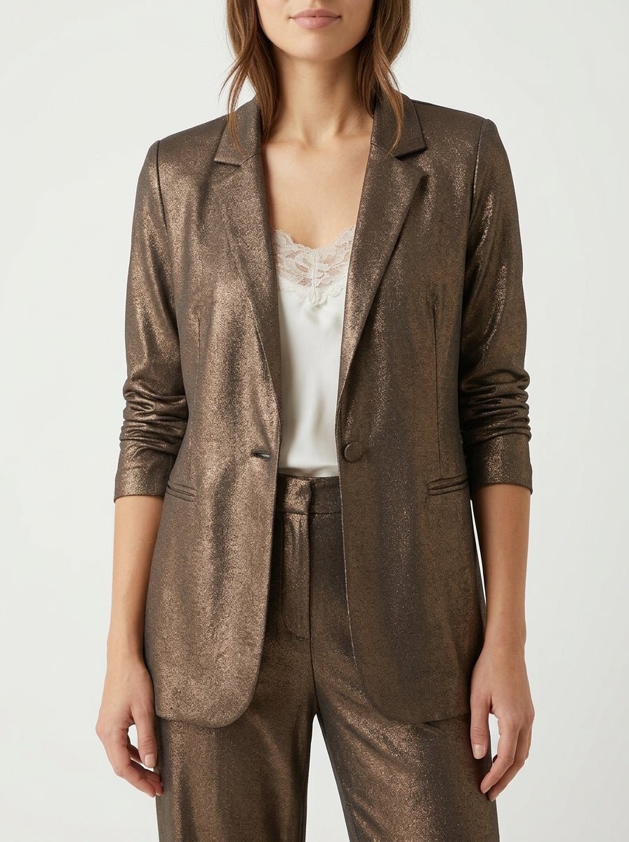 Majestic Filatures Lurex Button Blazer