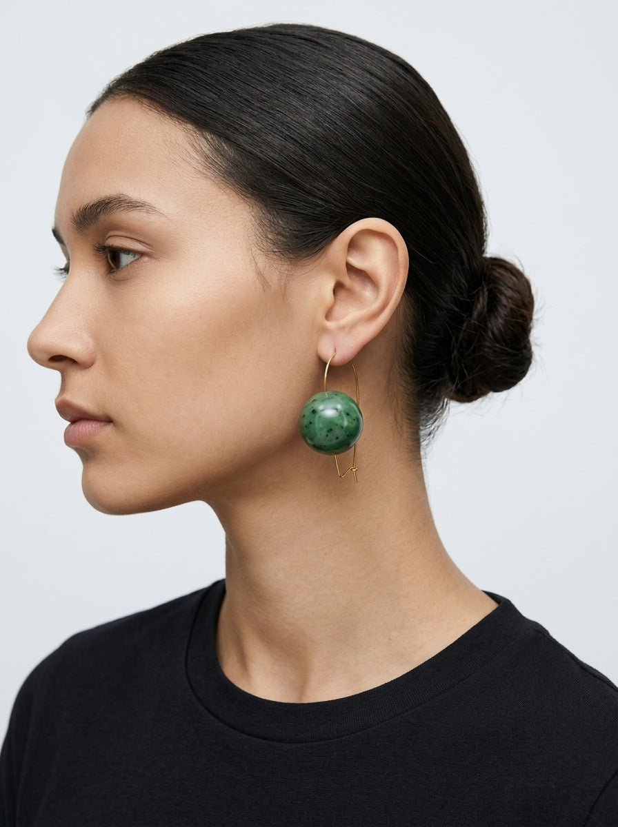 Pendientes Fabrizio Marcantelli Bola Jade