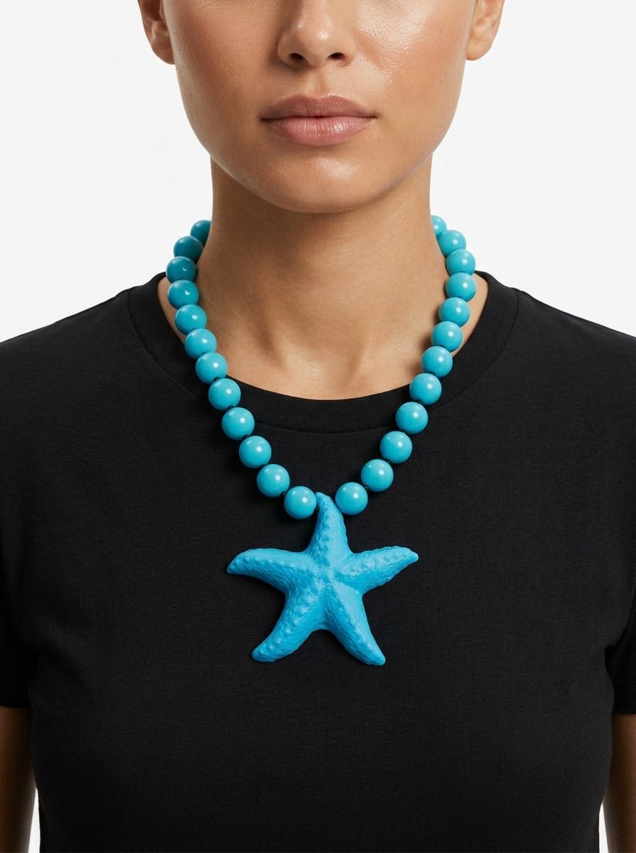 Fabrizio Marcantelli Collier étoile bleu marine clair