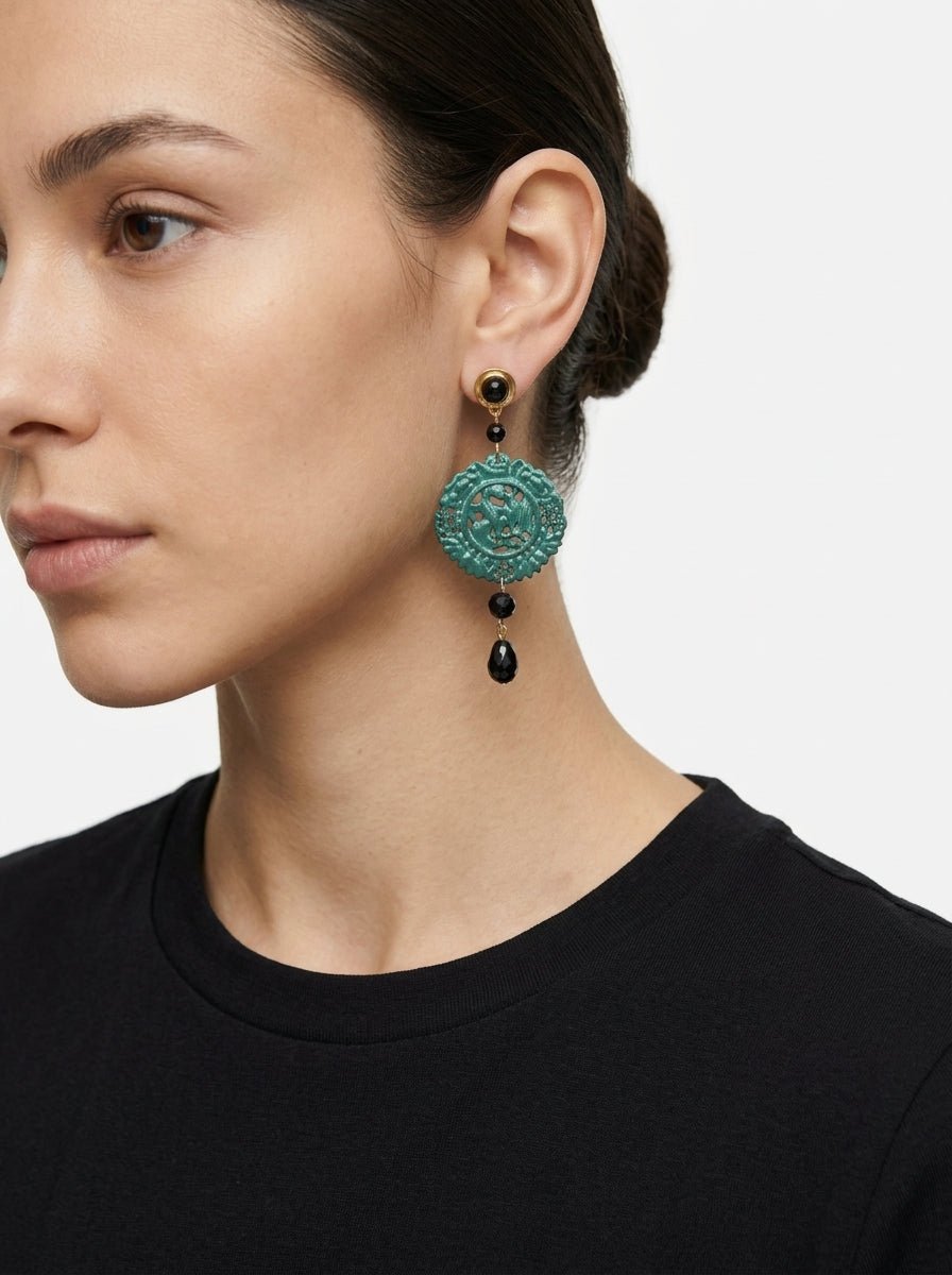 Pendientes Fabrizio Marcantelli Mandala Pequeño Verde