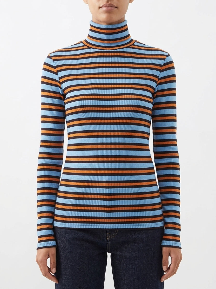 Niu C. High Blue Striped T-shirt