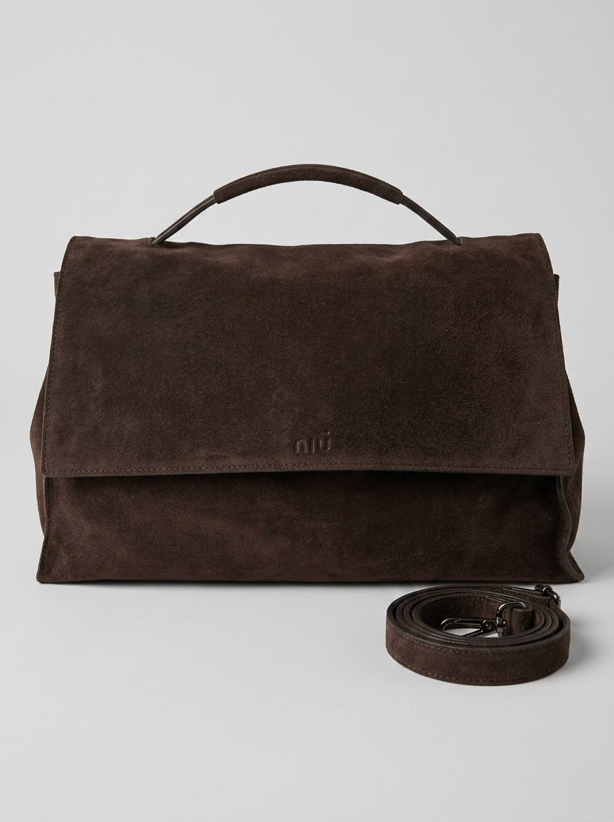 Sac en daim chocolat Miu Nellie