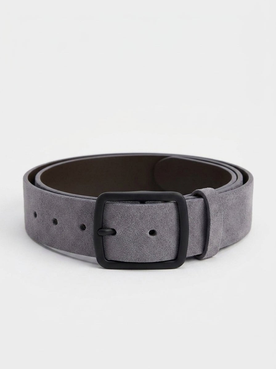 Niu Light Blue Suede Belt