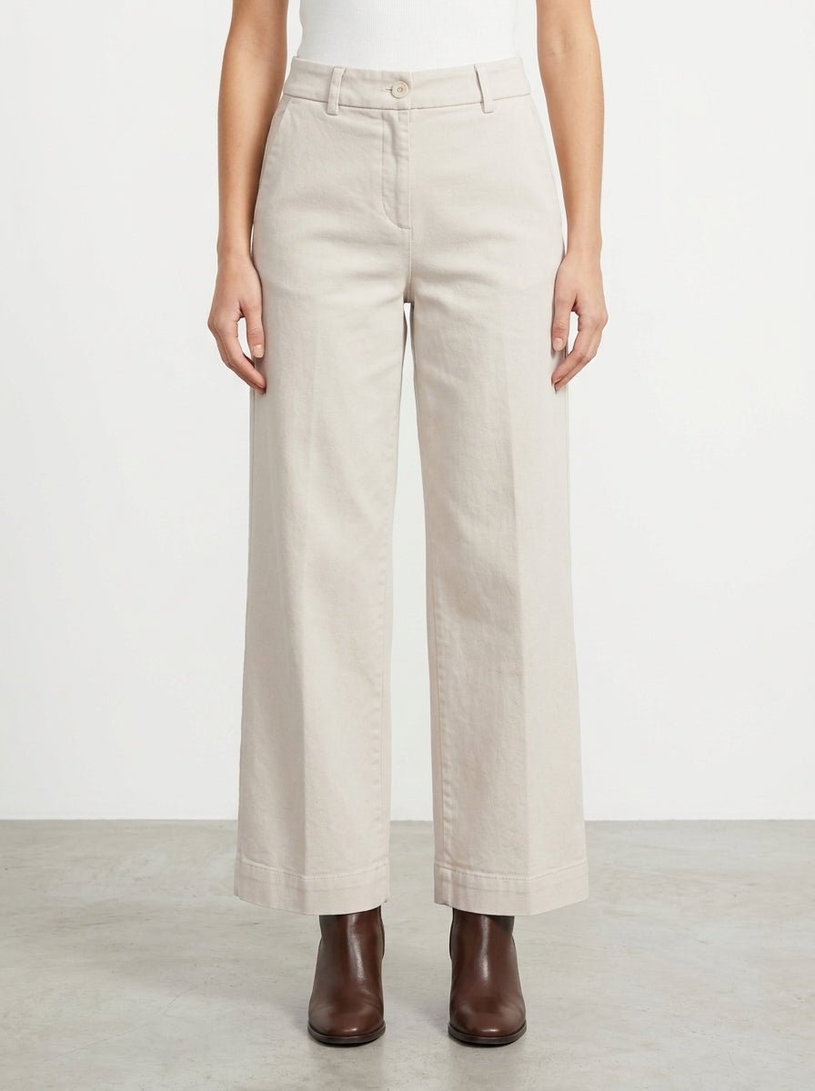 Pantalón AgoeFilo Via Garibaldi Blanco Hueso