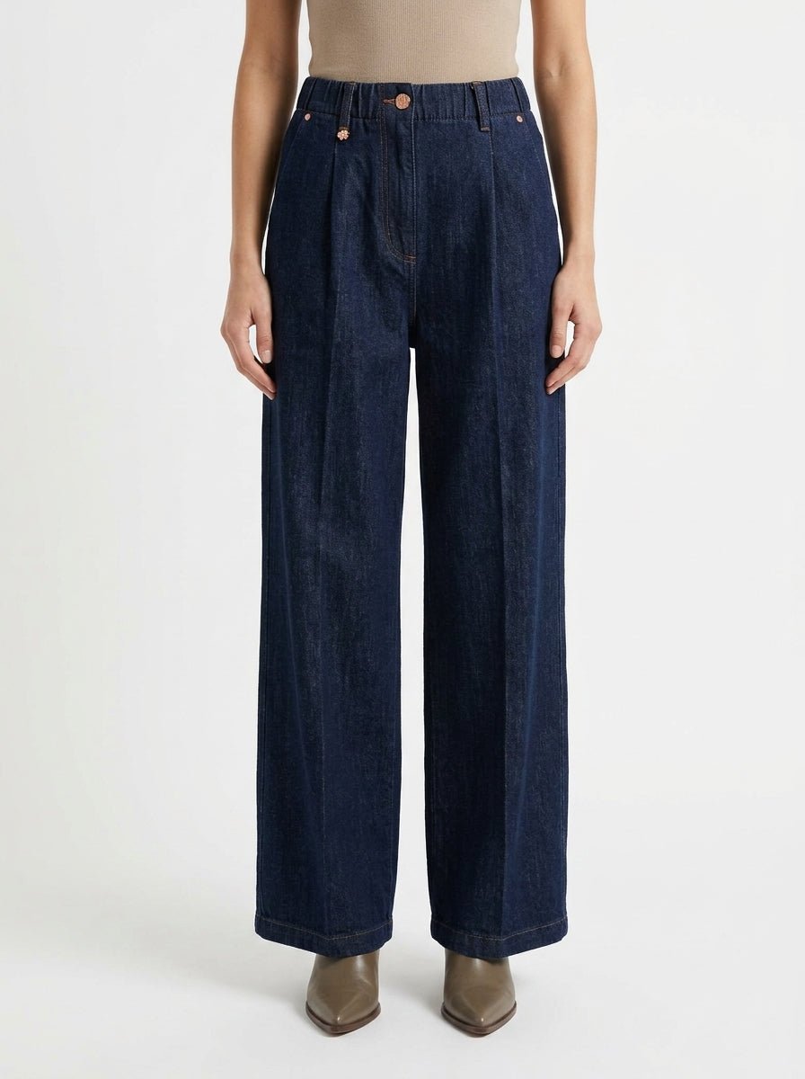 Jeans Ragno Cropp. Wide/Pockets Azul