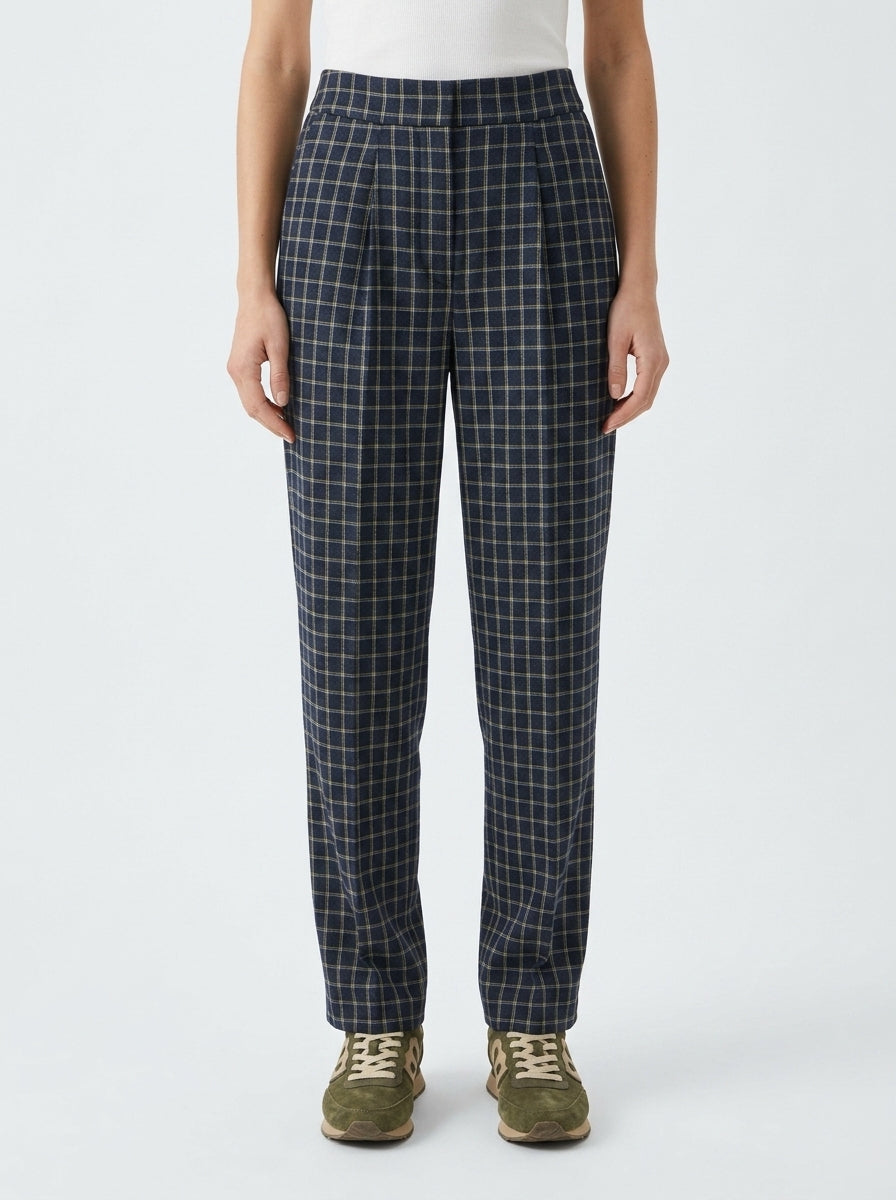 Pantalon Justmine Cuadros Azul
