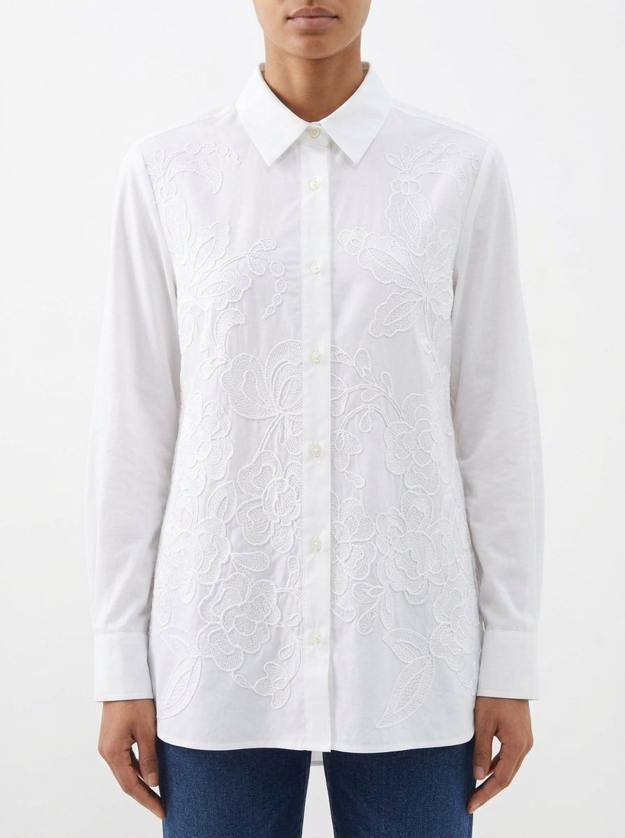 Camisa Whyci Milano Bordada Blanco