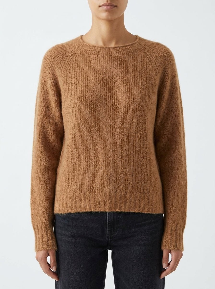 Jersey Scaglione Boat Neck Camel