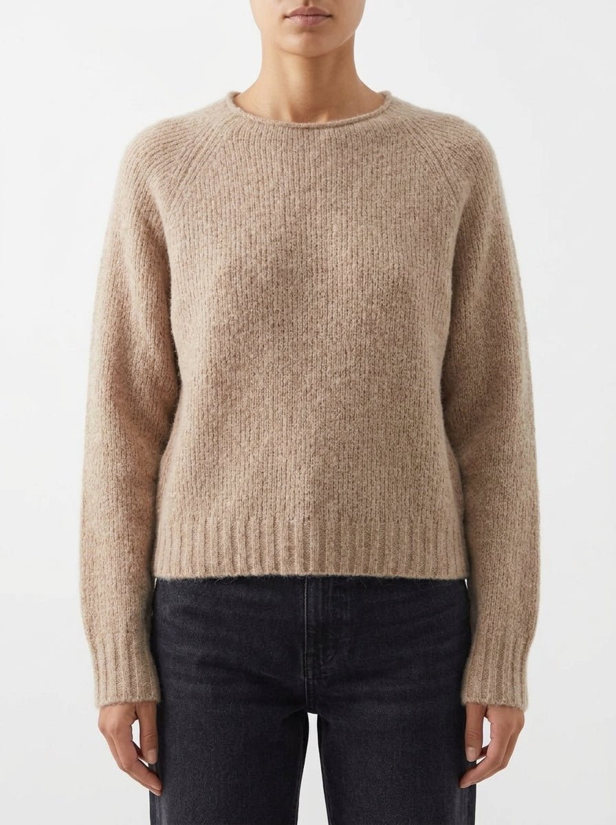 Jersey Scaglione Boat Neck Beige